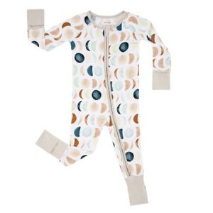 Little Sleepies Luna Neutral bamboo converitble footie pajamas